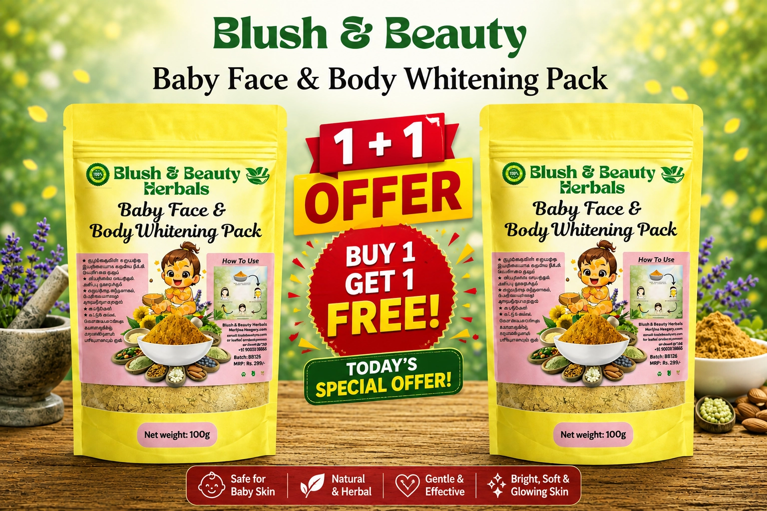 Baby Face & Body Whitening Pack